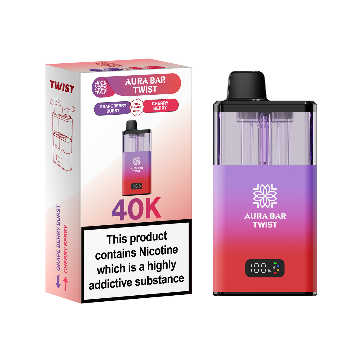 Aura Bar Twist 40K Prefilled Pod Kit