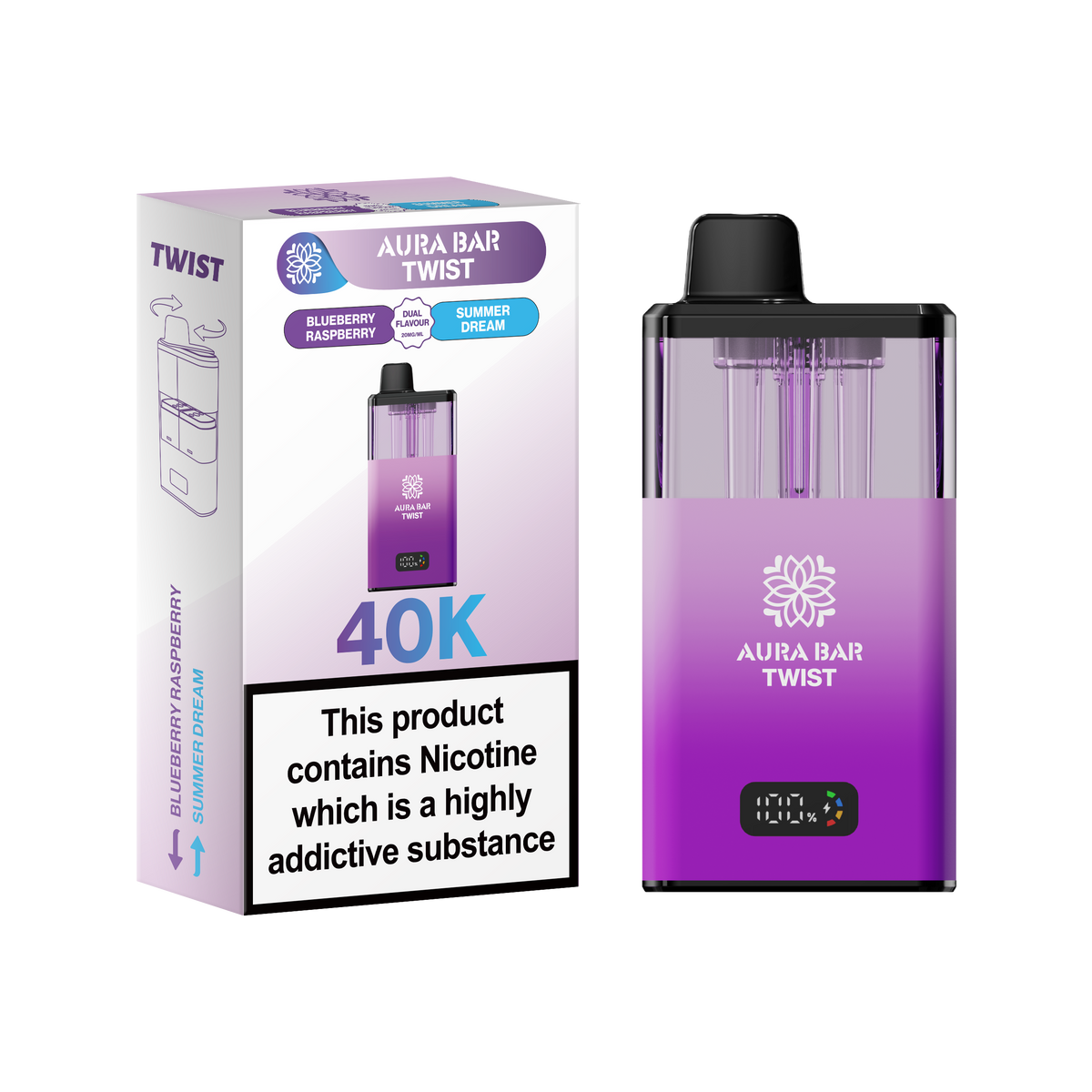 Aura Bar Twist 40K Prefilled Pod Kit (Box of 5)