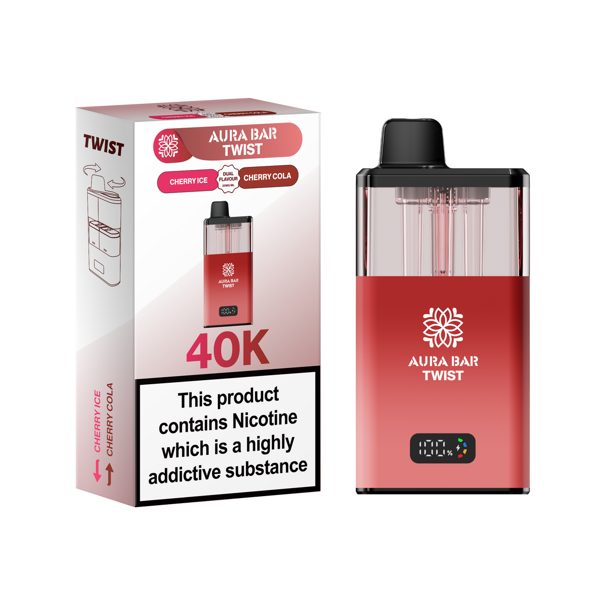 Aura Bar Twist 40K Prefilled Pod Kit (Box of 5)