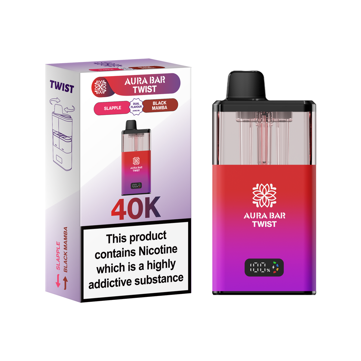 Aura Bar Twist 40K Prefilled Pod Kit