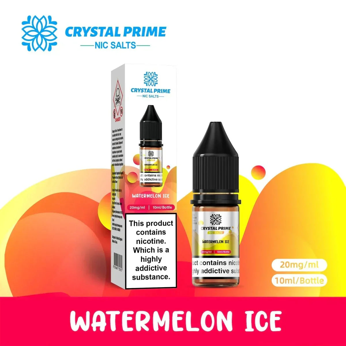 Crystal Prime Nic Salts by Aura Bar Box of 10