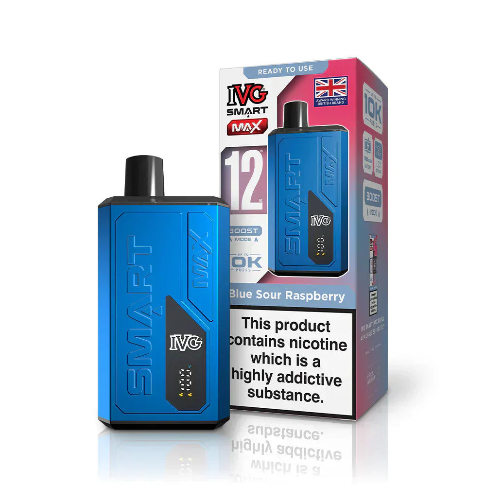 IVG Smart Max 10K Prefilled Pod Kit (Box of 5) - Blue Sour Raspberry