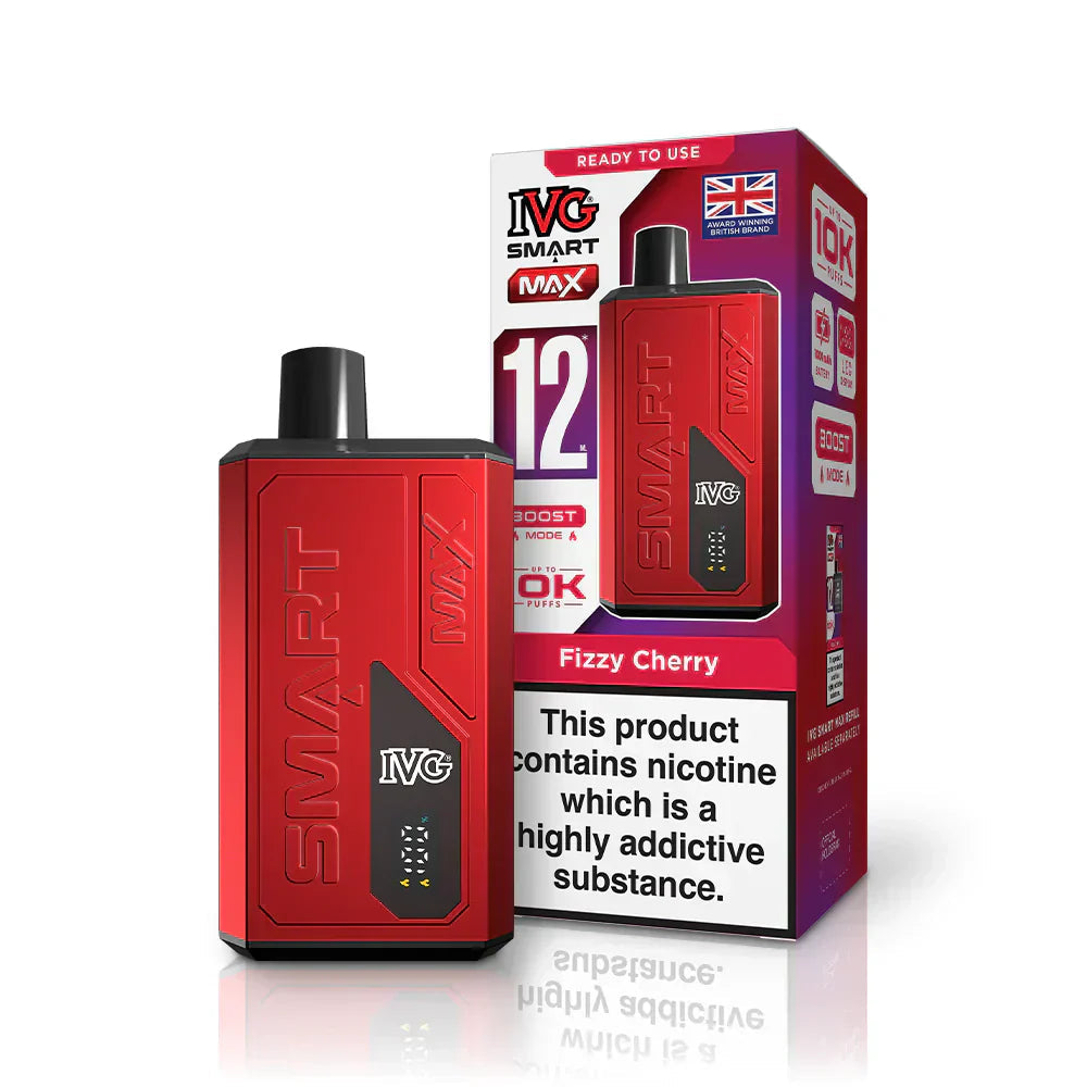 IVG Smart Max 10K Prefilled Pod Kit (Box of 5) - Fizzy Cherry