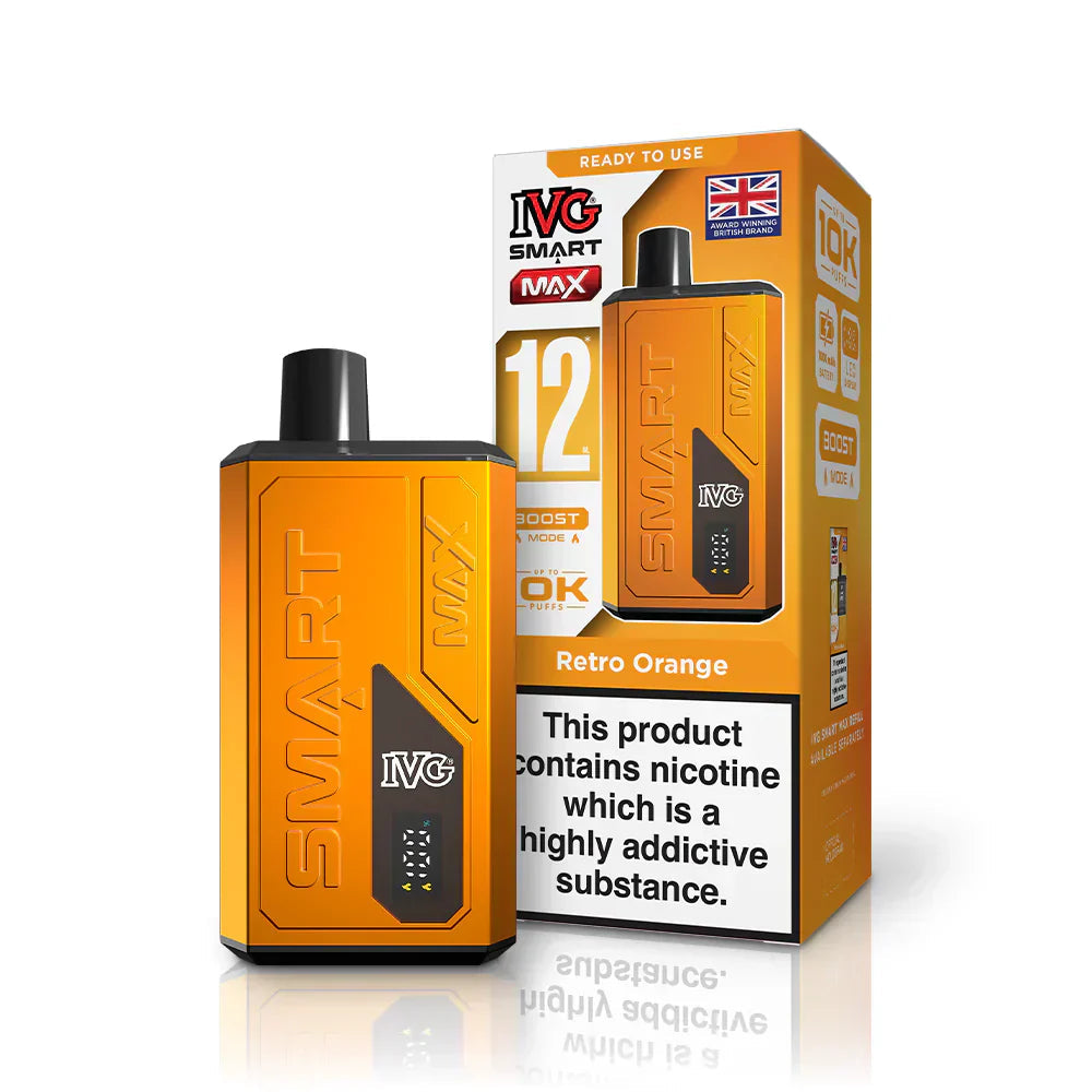 IVG Smart Max 10K Prefilled Pod Kit (Box of 5) - Retro Orange