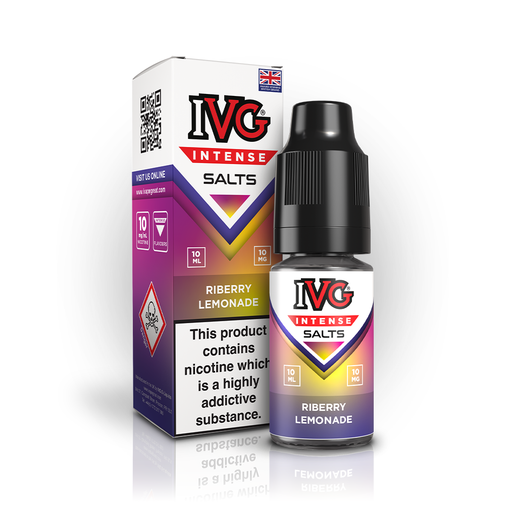 IVG Intense Nic Salt Box of 10 - Riberry Lemonade