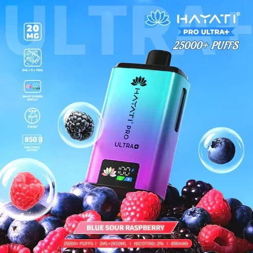 Hayati Pro Ultra Plus 25000 Kit - Blue Sour Raspberry