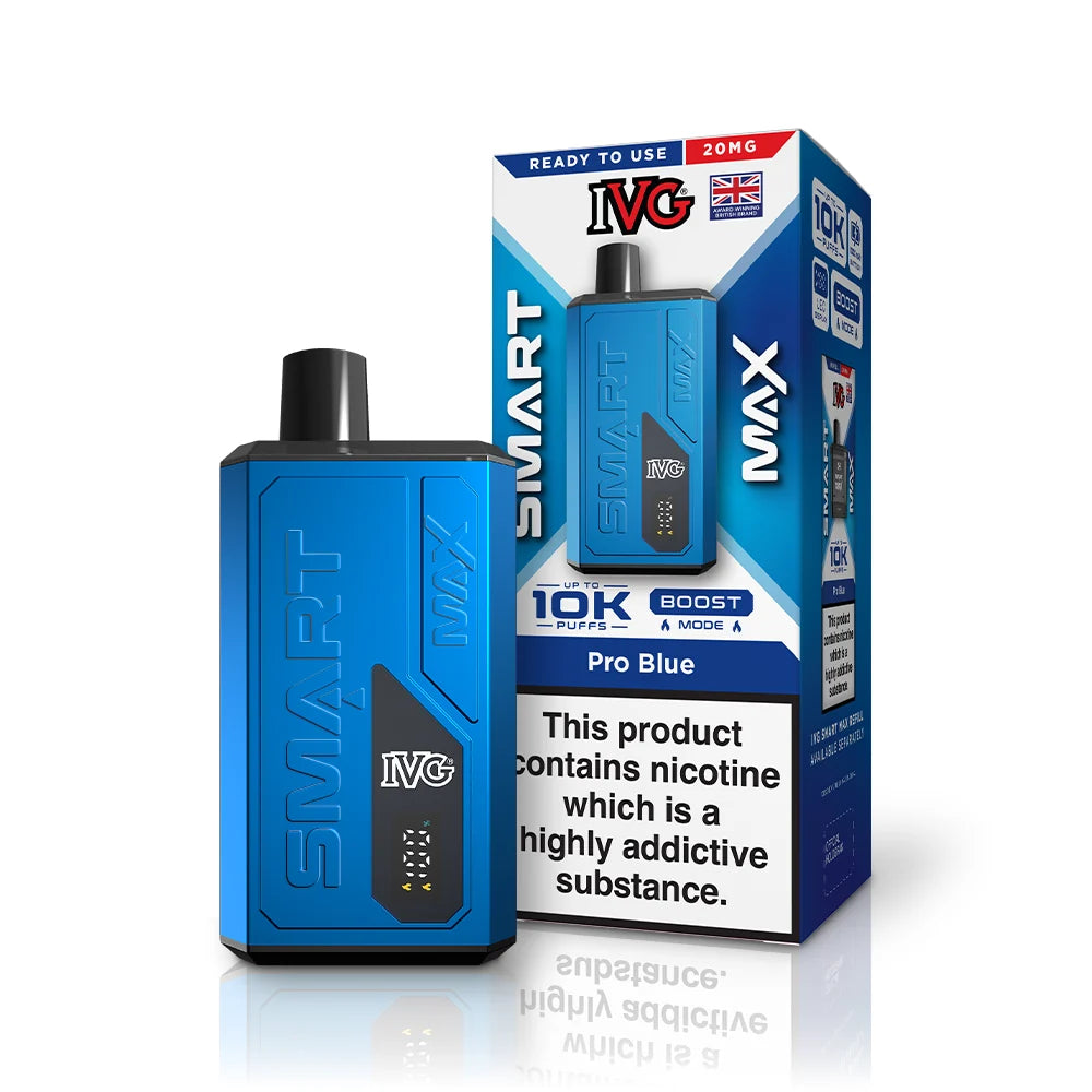IVG Smart Max 10K Prefilled Pod Kit (Box of 5) - Pro Blue
