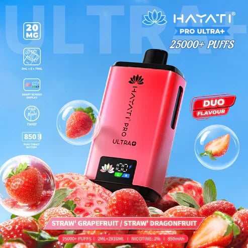 Hayati Pro Ultra Plus 25000 Kit - Straw' Grapefruit / Straw' Dragonfruit