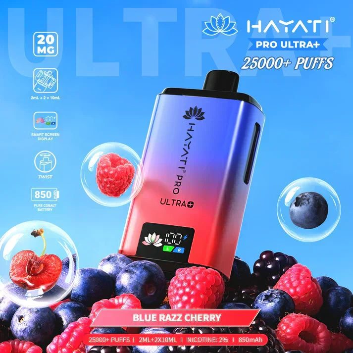 Hayati Pro Ultra Plus 25000 Kit - Blue Razz Cherry