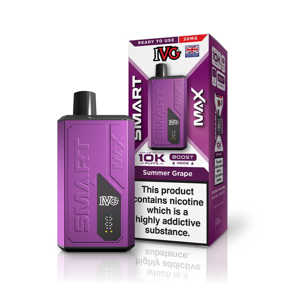 IVG Smart Max 10K Prefilled Pod Kit (Box of 5) - Summer Grape