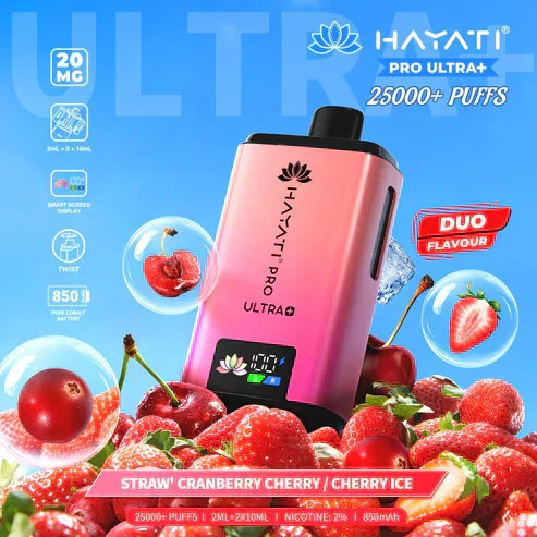 Hayati Pro Ultra Plus 25000 Kit - Straw' Cranberry Cherry / Cherry Ice