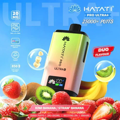 Hayati Pro Ultra Plus 25000 Kit - Kiwi Banana / Straw Banana