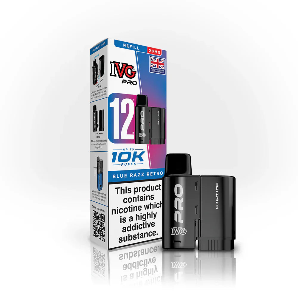 IVG Pro 12 Refill Pod (Box of 5) - Blue razz retro