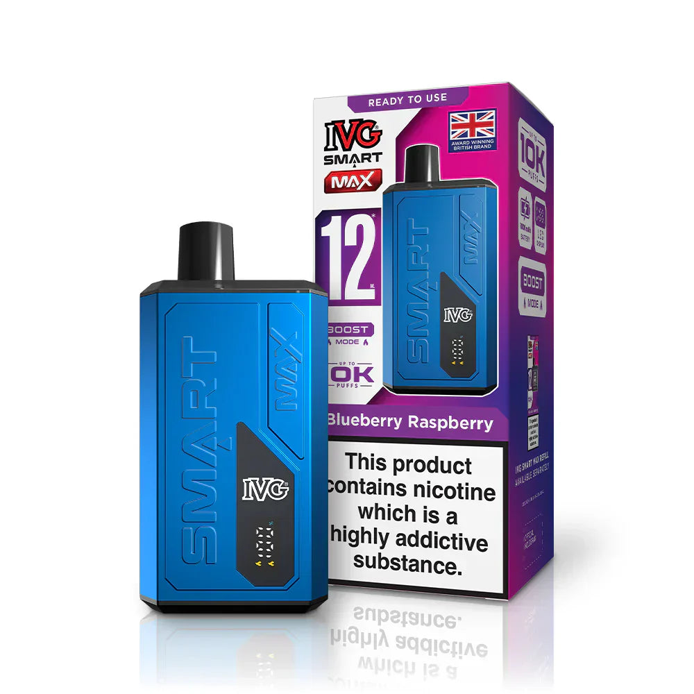 IVG Smart Max 10K Prefilled Pod Kit (Box of 5) - Blue Raspberry