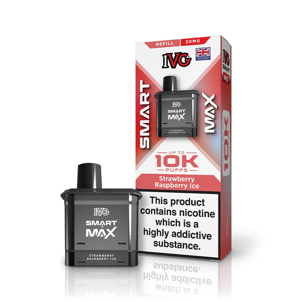 IVG Smart Max 10K Pre-filled Pods (Box of 5) - Strawberry Raspberry Ice