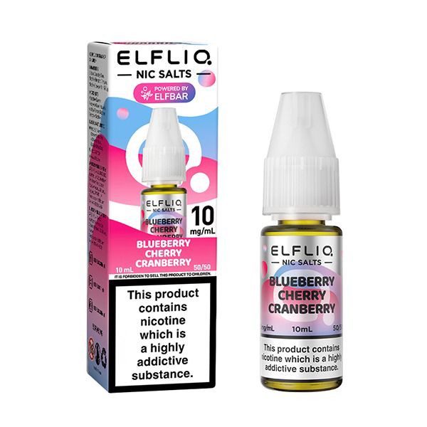 ELFLIQ Nic Salts Pack of 10 - Blueberry Cherry Cranberry *New*