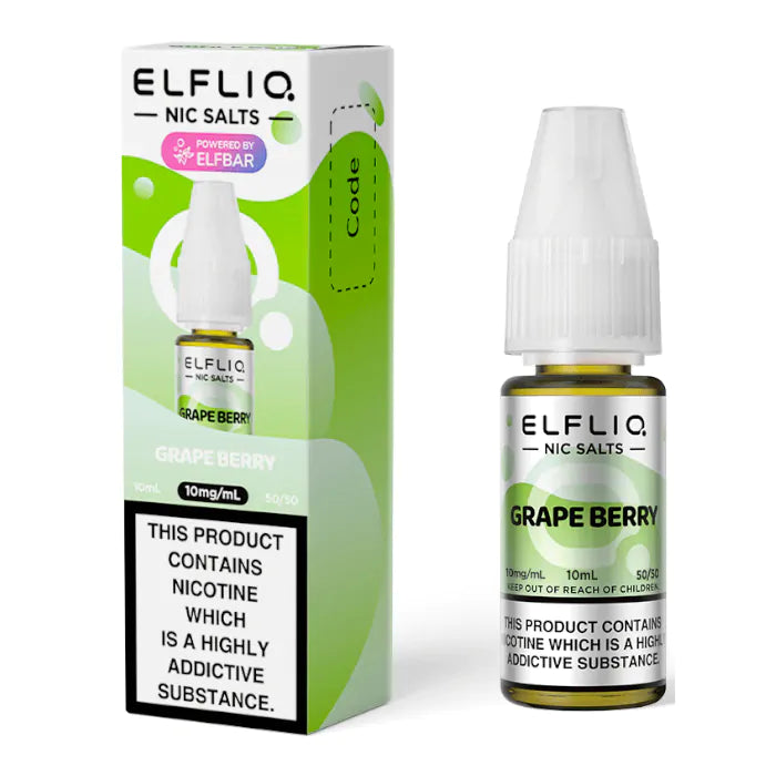 ELFLIQ Nic Salts Pack of 10 - Grape Berry