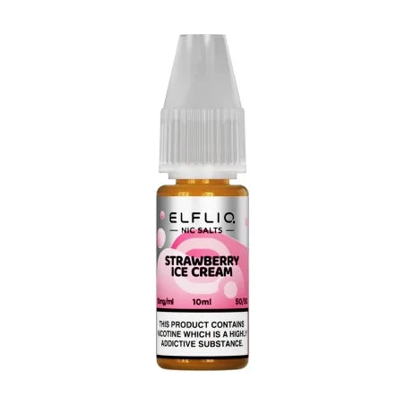 ELFLIQ Nic Salts Pack of 10 - Strawberry Ice Cream (Strawberry Snoow)